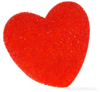 Светильник "Сердце" красный, 11x8 см